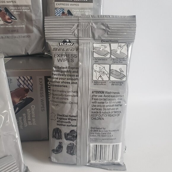 Kiwi Express Shine Clean And Shine Wipes Box of 6 Packs 15 Per Pack All Colours - Picture 10 of 14